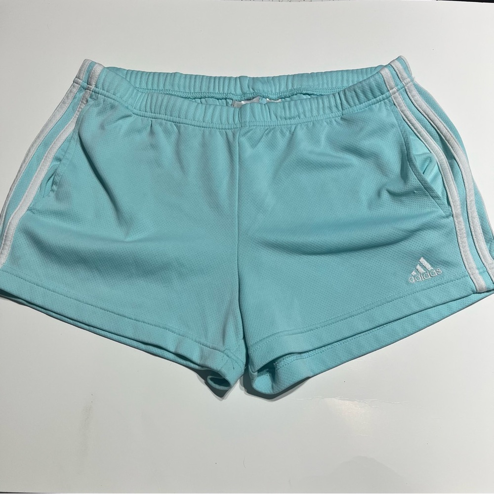 Adidas Climalite Y2K shorts Blue White Sz Medium